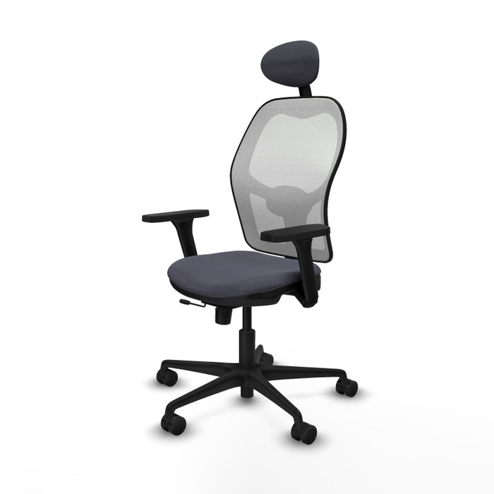PIQUERAS Y CRESPO Silla de oficina Jorquera con mecanismo Sincro/Traslack, Gris oscuro y Blanco PIQUERAS Y CRESPO Silla de oficina Jorquera con mecanismo Sincro/Traslack, Gris oscuro y Blanco