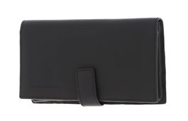 Piquadro, Cartera de cuero, Soporte para teléfono, 42023100, Negro, Para hombres