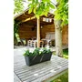 Garden Id Jardinera Green Care Impact Black-Anth 50 x 16 x 16 cm 10 años de garantía 100% reciclado Resistente UV/gel