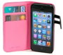 Wazzabee Funda de Polipiel para iPhone 5 con Cierre Magnético, Rosa Chicle
