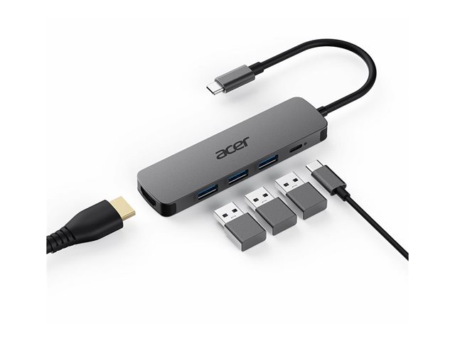 Acer 5-en-1 Adaptador Tipo C Hub USB-C HDMI Estación de Conexión Multifunción