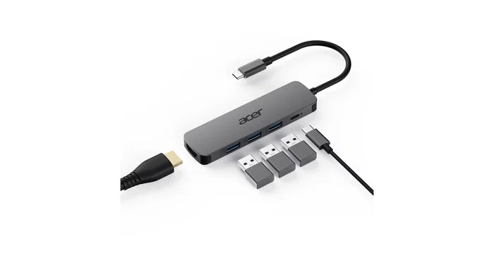 Acer 5-in-1 type-c dongle estaciÓn de conexiÓn usb-c hdmi