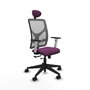 PIQUERAS Y CRESPO Silla de oficina Motilla Morado y Gris