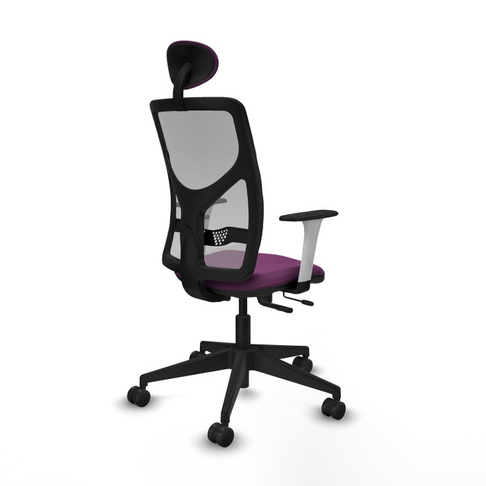 PIQUERAS Y CRESPO Silla de oficina Motilla Morado y Gris