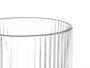 Vivalto Vaso Transparente Rayas 430 ml Vidrio 12,8 cm Alto 7,9 cm Diámetro (Set de 24)