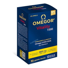 Omegor Vitality 1000 90 Perlas Omega-3 EPA 535mg DHA 268mg Vitamina E 10mg