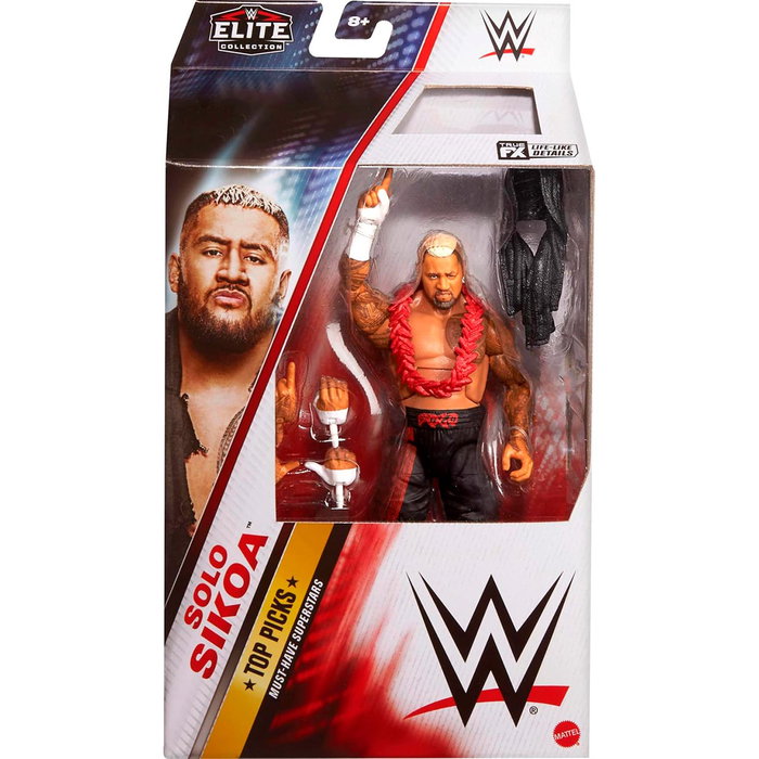 Mattel WWE Elite Collection Top Picks Figura de Acción Jcj45 - 6 Pulgadas, 25 Puntos de Articulación, TrueFX, Accesorios, Edad +10