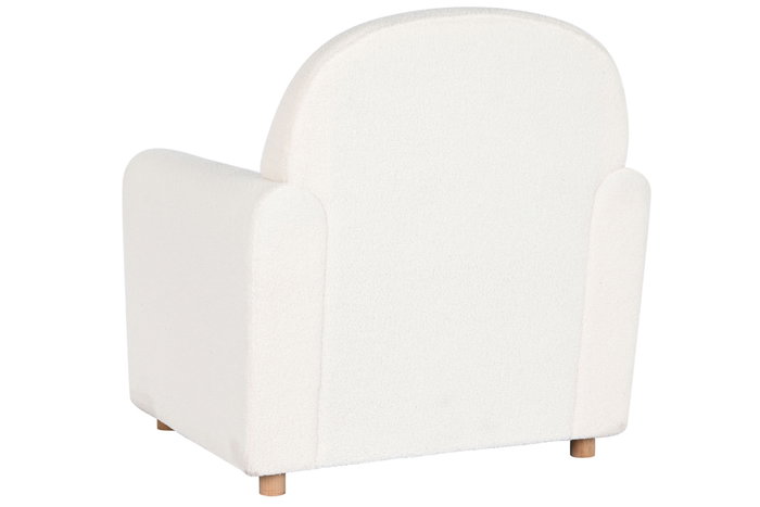 DKD Home Decor Butaca Blanco - Ancho 79 cm, Largo 72 cm, Alto 86 cm - Poliéster y Madera