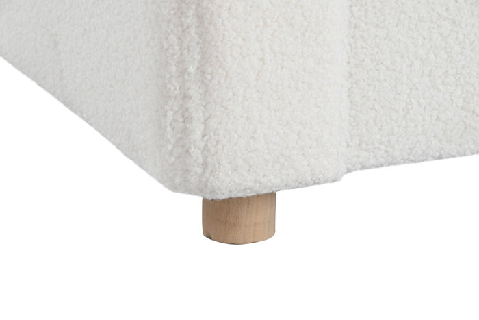 DKD Home Decor Butaca Blanco - Ancho 79 cm, Largo 72 cm, Alto 86 cm - Poliéster y Madera