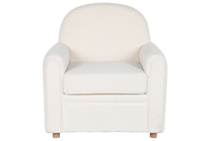 DKD Home Decor Butaca Blanco - Ancho 79 cm, Largo 72 cm, Alto 86 cm - Poliéster y Madera