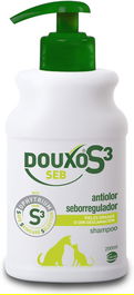 DOUXO S3 SEB Champú 200ml para Perros y Gatos con Dermatitis Seborreica