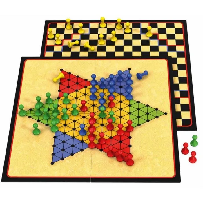 SCHMIDT AND SPIELE Damas chinas Línea clásica Juego de mesa para 1-4 jugadores a partir de 8 años