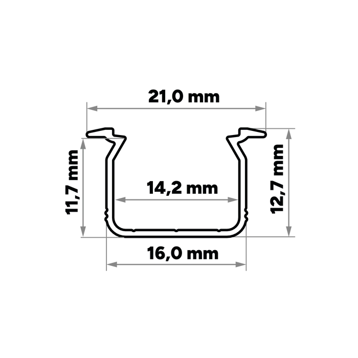 KIMERA UHRE Perfil Aluminio Anodizado Negro con Difusor Opal, Tapones y Clips Sujección 2,02M KIMERA UHRE Perfil Aluminio Anodizado Negro con Difusor Opal, Tapones y Clips Sujección 2,02M