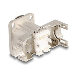 DeLOCK Conector RJ45 Tipo-D Empotrado Cat.6A STP Metal Plata
