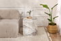 Nordure Mesa Auxiliar Freesia MDF 45x50x45cm Elegante y Sofisticada para Hogar