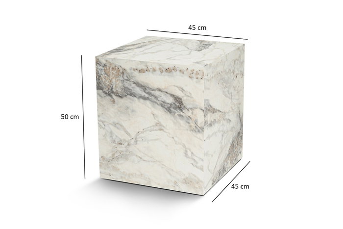 Nordure Mesa Auxiliar Freesia MDF 45x50x45cm Elegante y Sofisticada para Hogar