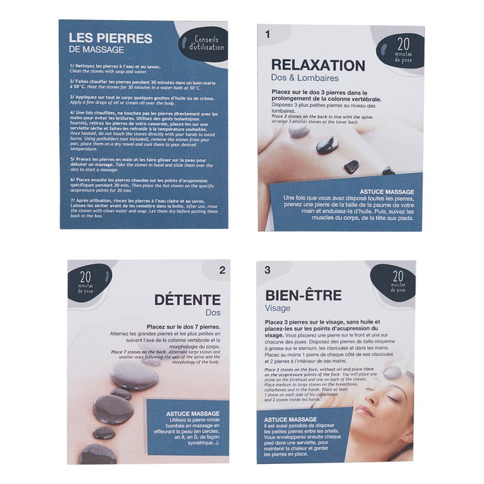 Sensly Juego de 8 Piedras Calientes Natur