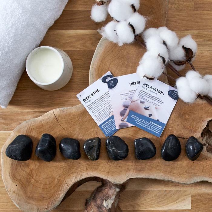 Sensly Juego de 8 Piedras Calientes Natur