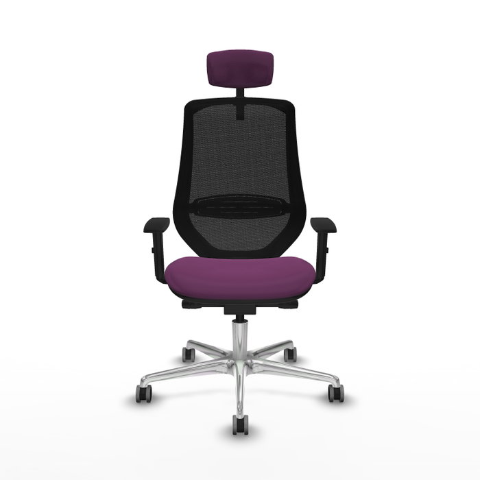 PIQUERAS Y CRESPO Silla de oficina Mardos Morado/Negro con mecanismo Sincro/Traslack