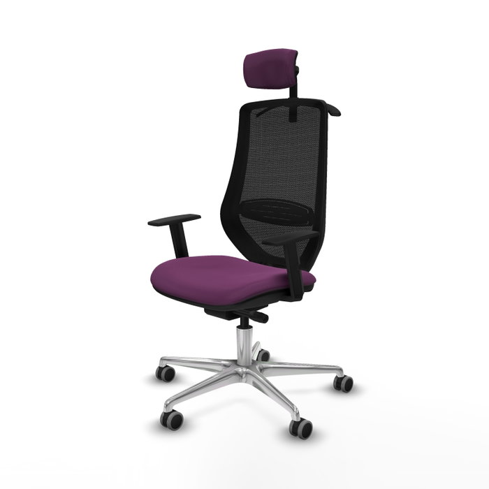 PIQUERAS Y CRESPO Silla de oficina Mardos Morado/Negro con mecanismo Sincro/Traslack