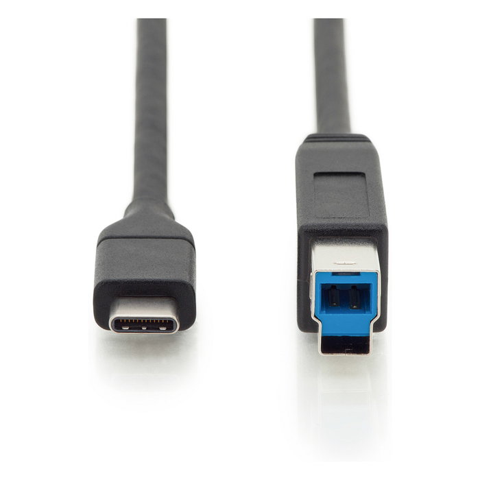 Digitus Cable de Conexión USB-C a USB-B 1,8 m, 5 Gbit/s, Negro