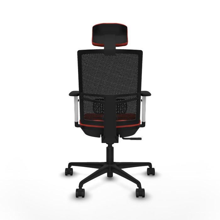 PIQUERAS Y CRESPO Silla de oficina Yunquera con mecanismo Sincro, Tela Naranja oscuro y Malla Negro PIQUERAS Y CRESPO Silla de oficina Yunquera con mecanismo Sincro, Tela Naranja oscuro y Malla Negro