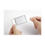 Durable Placas de identificación Classic con imán 34x74 mm, plata, 10 unidades