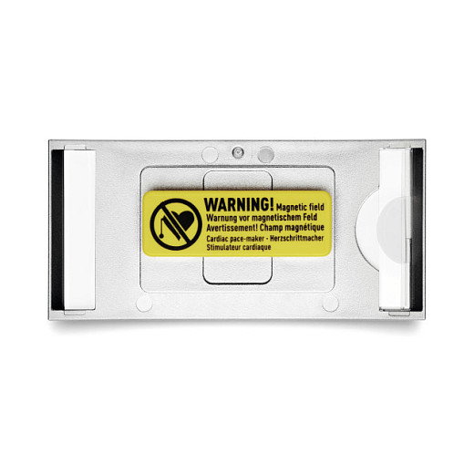 Durable Placas de identificación Classic con imán 34x74 mm, plata, 10 unidades