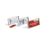 Durable Placas de identificación Classic con imán 34x74 mm, plata, 10 unidades