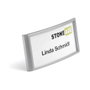 Durable Placas de identificación Classic con imán 34x74 mm, plata, 10 unidades