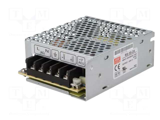 MEAN WELL RS-35 Alimentador de impulso 35W 24VDC MEAN WELL RS-35 Alimentador de impulso 35W 24VDC