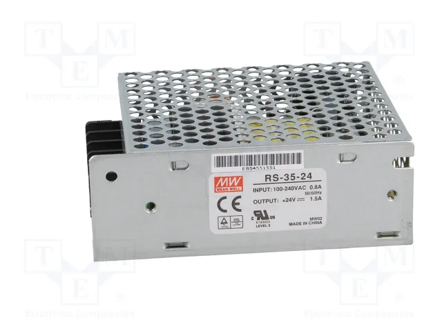 MEAN WELL RS-35 Alimentador de impulso 35W 24VDC MEAN WELL RS-35 Alimentador de impulso 35W 24VDC