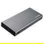 SANDBERG Powerbank 20000 mAh, Carga Rápida USB-C PD 100W con Quick Charge 3.0, Pantalla LED, Aluminio, Color Gris