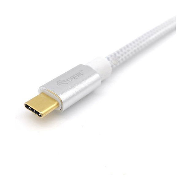 EQUIP 128355 Cable USB-C 3.2 a USB-C Macho Macho 0.5m 10Gbps 100W 5A 4K/60Hz Blanco