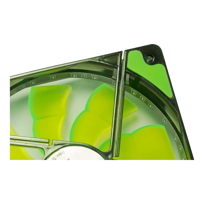 Inter-Tech ARGUS L-12025 GR Ventilador Verde 120x120x25 mm