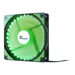 Inter-Tech ARGUS L-12025 GR Ventilador Verde 120x120x25 mm