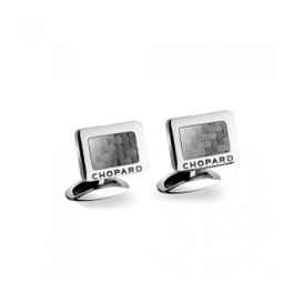 Chopard Classic Racing Carbon Gemelos en Acero Inoxidable Gris