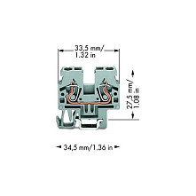 WAGO 870-911 Terminal de 5 mm, 500 V WAGO 870-911 Terminal de 5 mm, 500 V