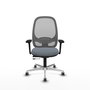 PIQUERAS Y CRESPO Silla de oficina Cilanco con mecanismo Sincro/Traslack y Brazos 3D Gris