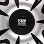 Omp Juego de 4 Tapacubos Speed Ghost Negro-Plata 13 Pulgadas OMPS07031312