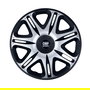 Omp Juego de 4 Tapacubos Speed Ghost Negro-Plata 13 Pulgadas OMPS07031312