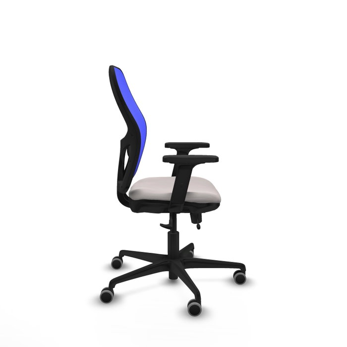 PIQUERAS Y CRESPO Silla de oficina Jorquera con mecanismo Sincro/Traslack Blanco/Azul PIQUERAS Y CRESPO Silla de oficina Jorquera con mecanismo Sincro/Traslack Blanco/Azul