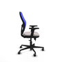 PIQUERAS Y CRESPO Silla de oficina Jorquera con mecanismo Sincro/Traslack Blanco/Azul