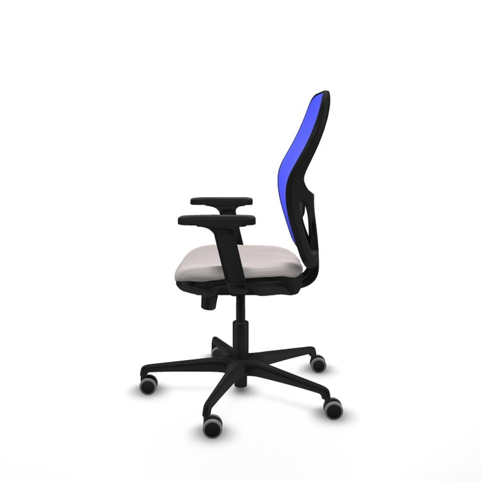PIQUERAS Y CRESPO Silla de oficina Jorquera con mecanismo Sincro/Traslack Blanco/Azul PIQUERAS Y CRESPO Silla de oficina Jorquera con mecanismo Sincro/Traslack Blanco/Azul