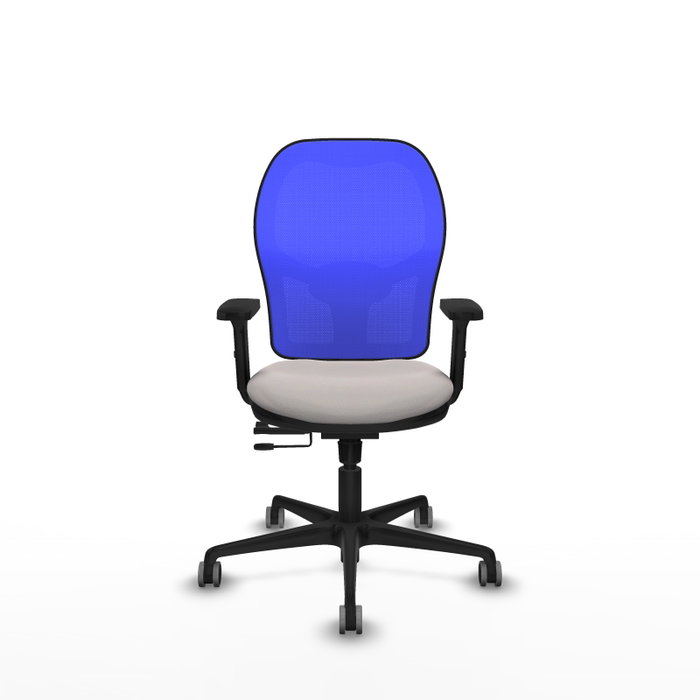 PIQUERAS Y CRESPO Silla de oficina Jorquera con mecanismo Sincro/Traslack Blanco/Azul PIQUERAS Y CRESPO Silla de oficina Jorquera con mecanismo Sincro/Traslack Blanco/Azul