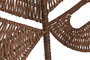 DKD Home Decor Decoración de Pared de Ratán y Metal Hoja Natural Marrón Claro