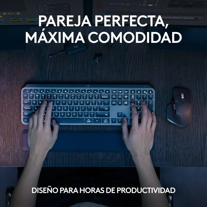 Logitech MX Keys S Combo con Ratón MX Master 3S, Grafito, Español