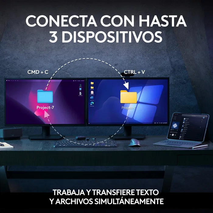 Logitech MX Keys S Combo con Ratón MX Master 3S, Grafito, Español