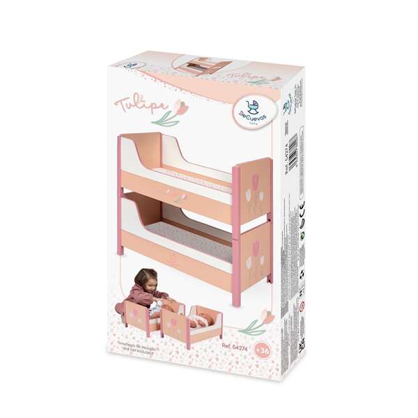 Decuevas Litera Madera Metal Plástico Poliéster Edad Mínima 3 Años Montaje Necesario