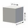 Leitz Wow Desk Cube Fichero de cajones de sobremesa con 2 cajones grandes y 2 pequeños, blanco/gris